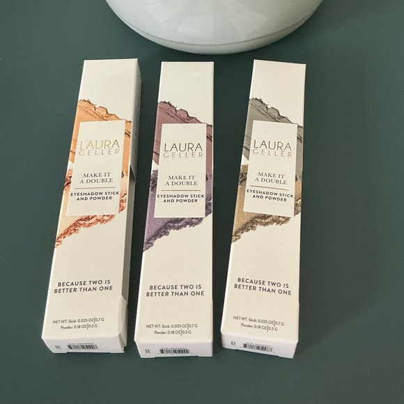 Choose 1 - Laura Geller “Make it a double” cream eyeshadow stick and powder - Picture 1 of 3